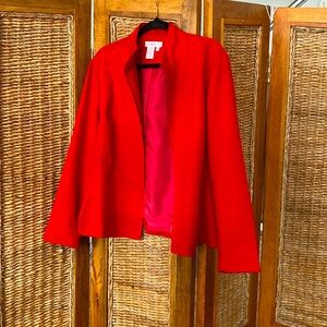 Coldwater Creek Red XL Petit Blazer Jacket
